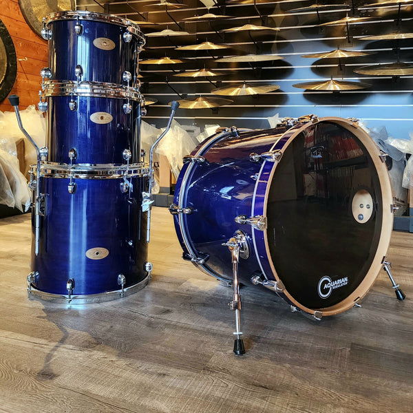 Used Premier Artist Maple 4pc Drum Set Transparent Blue Lacquer | DCP