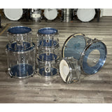 Used Vintage Zickos Acrylic 7pc Drum Set Clear