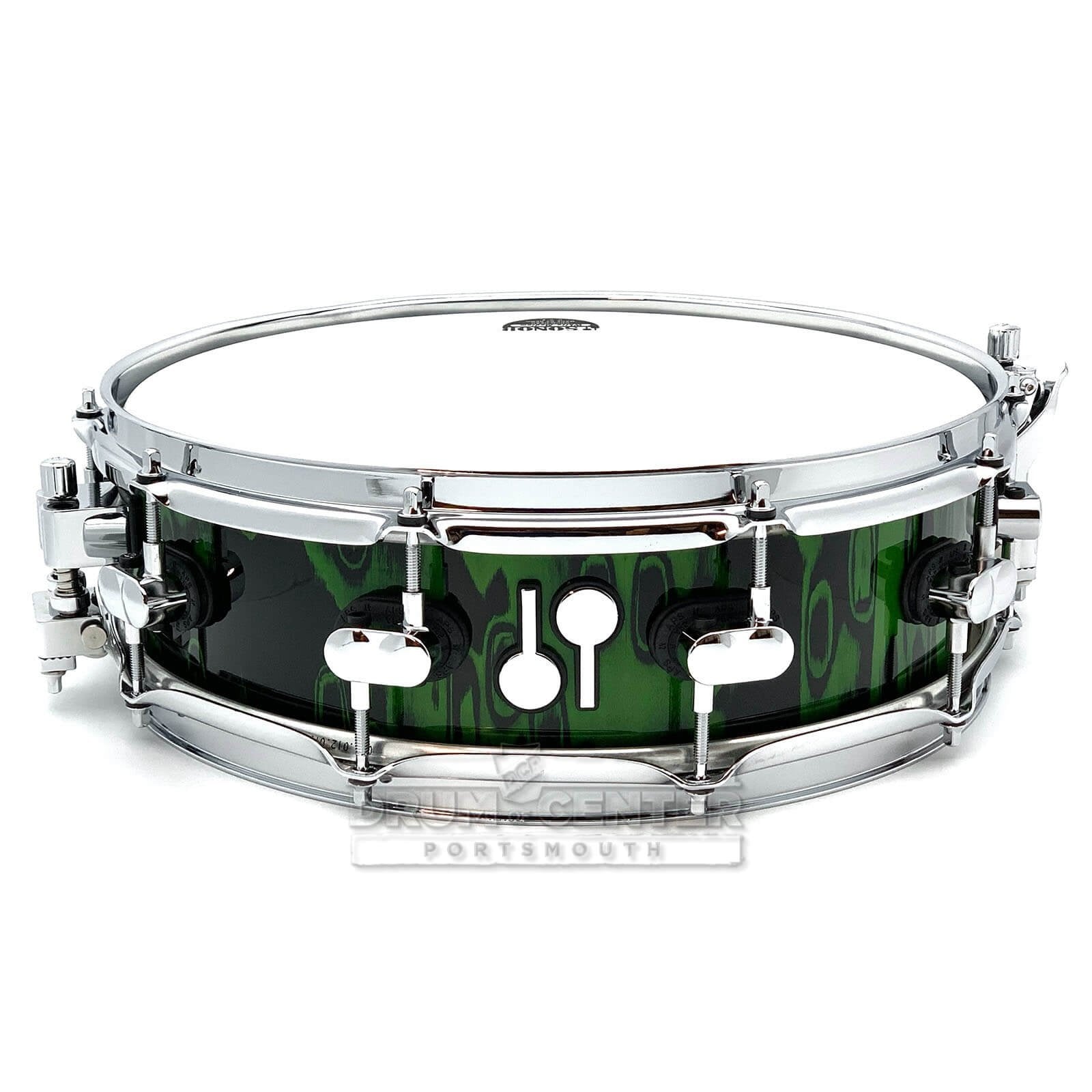 Sonor SQ2 Maple Medium Snare Drum 14x4.25 Green Tribal 