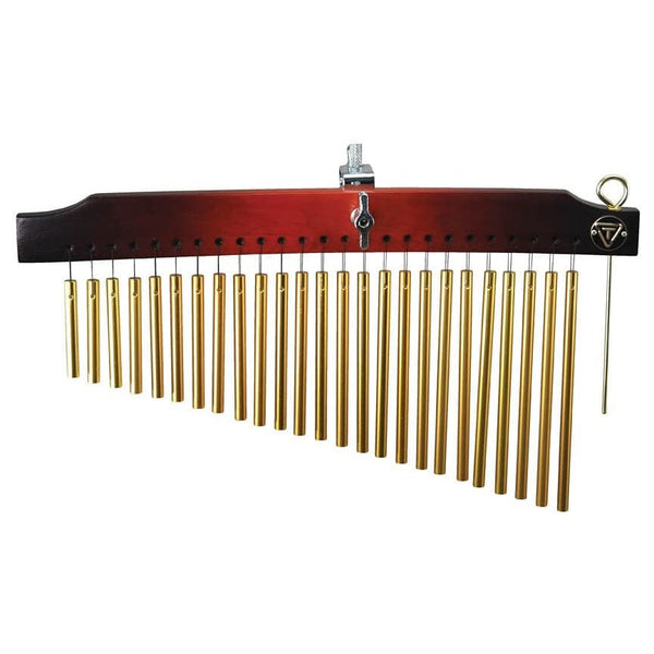 Tycoon 25 bar Chimes with Curved Siam Oak Wood Bar Drum Center Of