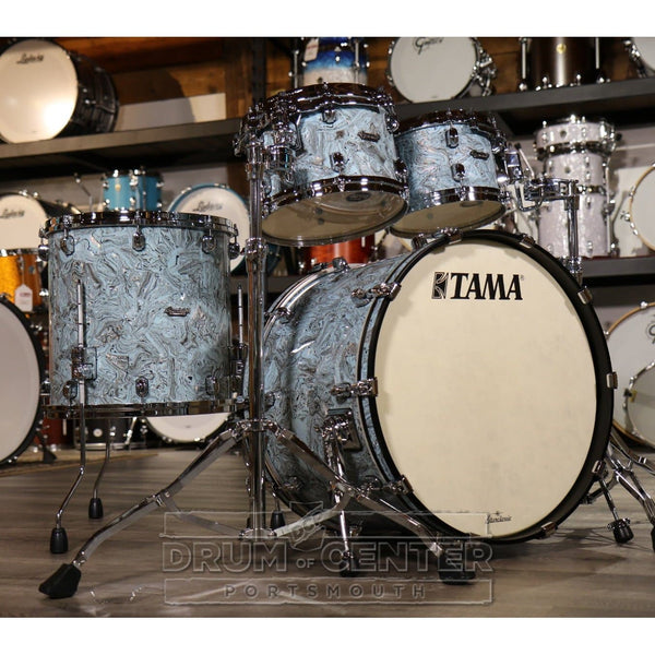 Tama Starclassic Maple 4pc Drum Set Sky Blue Swirl w/Chrome Hardware