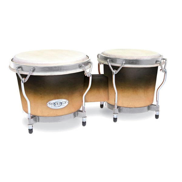 Toca Synergy Deluxe Bongos 6 Macho 6.75 Hembra Coffee Fade Matte Fin