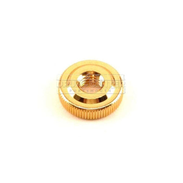 DW Drum Parts Knurled Bass Drum Spur Nut, Gold Drum Center Of