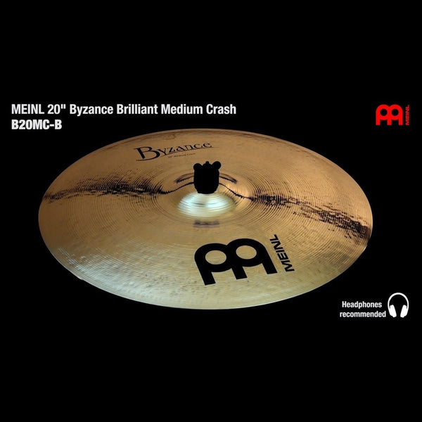 Meinl Byzance Brilliant Medium Crash Cymbal 20