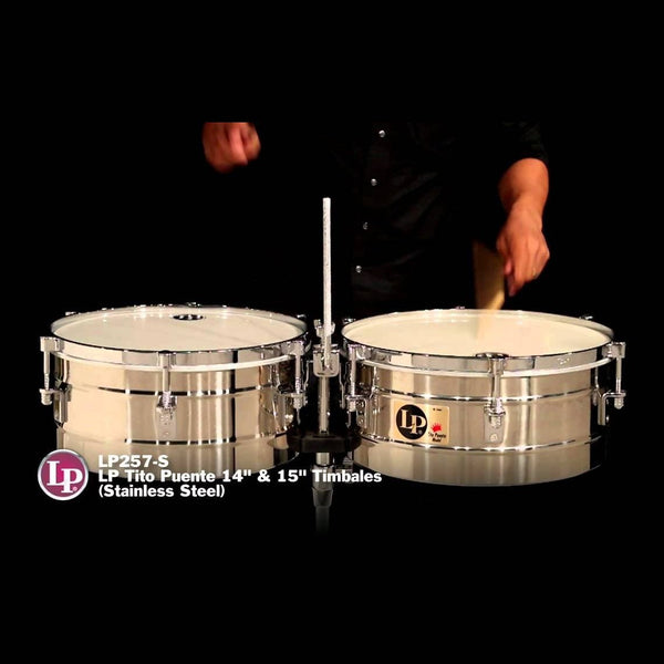 LP Tito Puente 14 & 15 Timbales Stainless Steel DCP