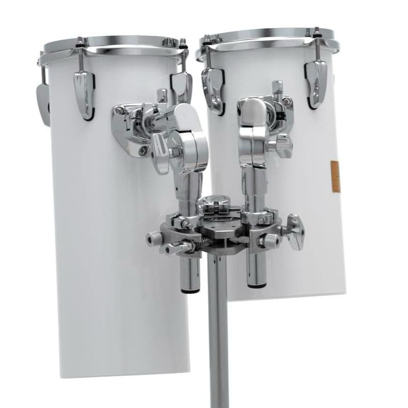 Pearl Rocket Toms w/Stand 12 & 15" White DCP