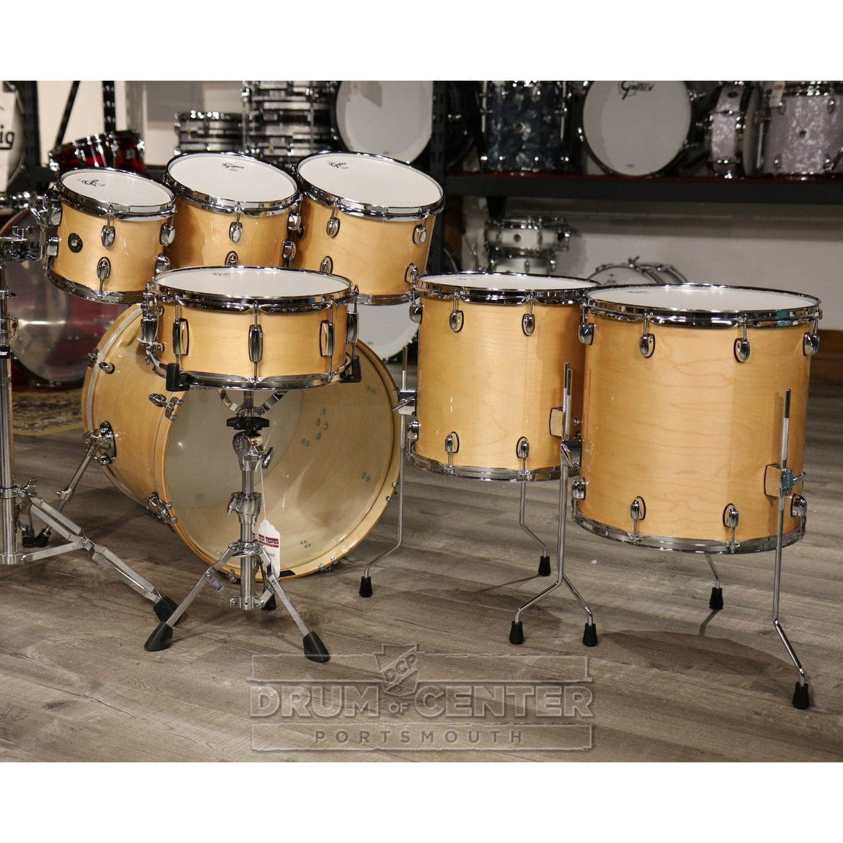 Gretsch Catalina Maple 7pc Rock Drum Set Gloss Natural - DCP Exclusive!