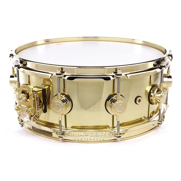 DW Collectors Bell Brass Snare Drum 14x5.5 Gold Hw