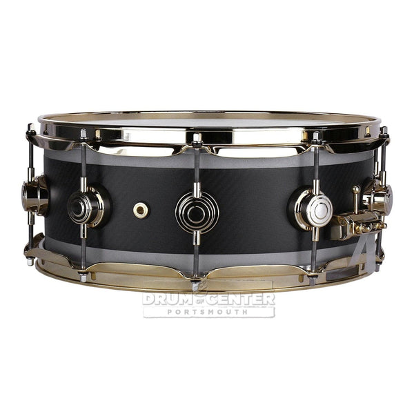 DW Ultralight Edge Snare Drum 14x5.5 Carbon Fiber w/Gold Hardware DCP