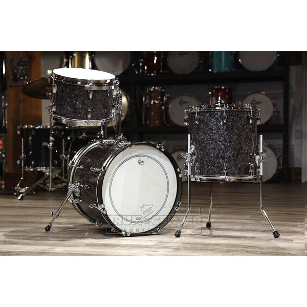 Gretsch Brooklyn 3pc Jazz Drum Set Deep Black Marine Pearl w/ Tom Arm