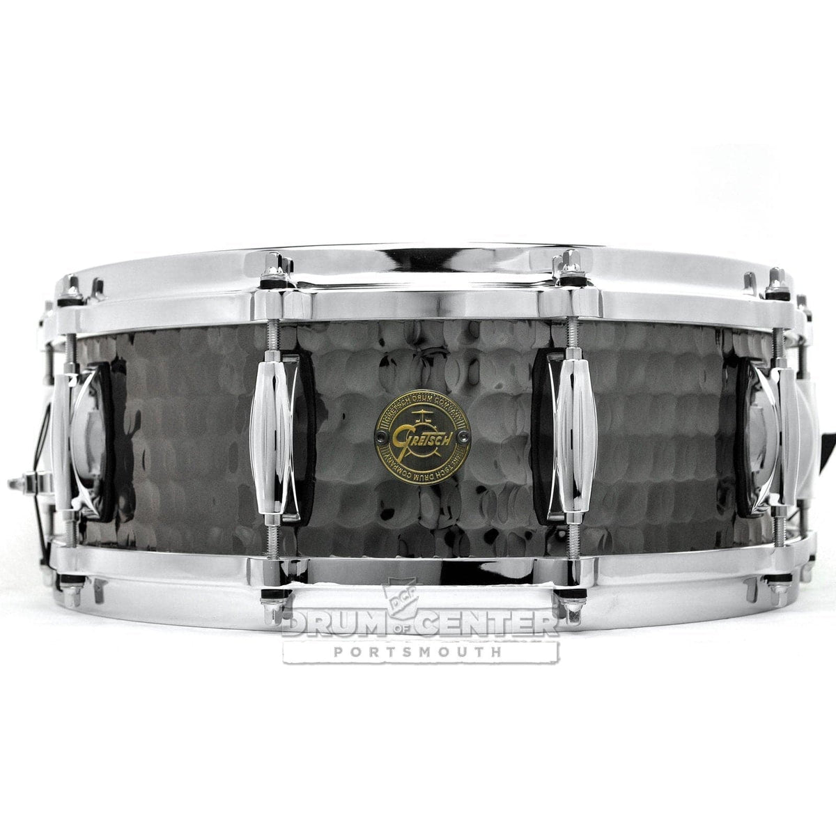 Gretsch S1-0514-BSH Full Range Hammered Black Steel Snare Drum 14x5