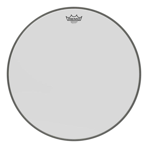 Remo Smooth White Ambassador 20 Inch Bass Drum Head Drum Center Of