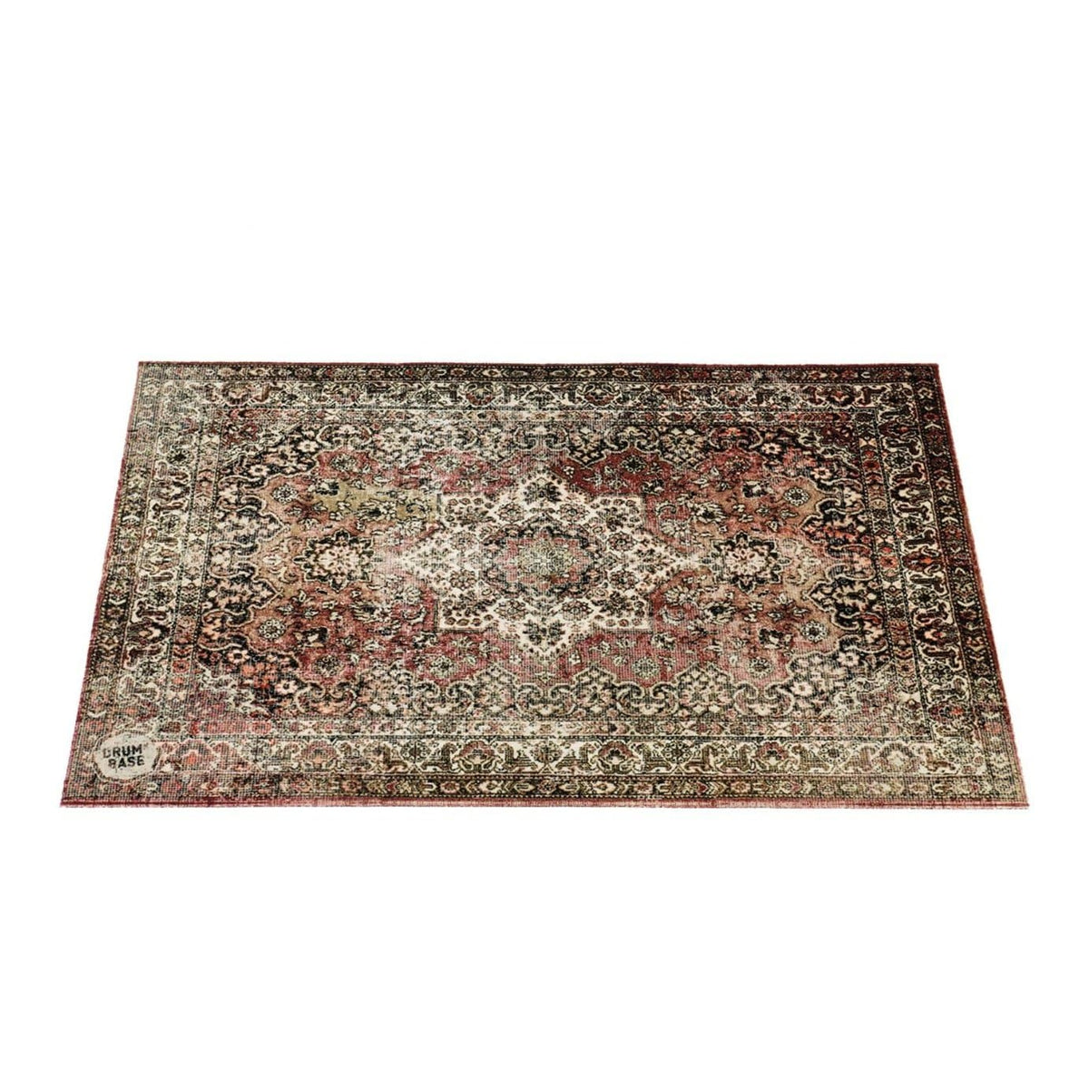 DRUMnBASE Vintage Persian Style Drum Rug 4.26' x 3' Classic Worn DCP