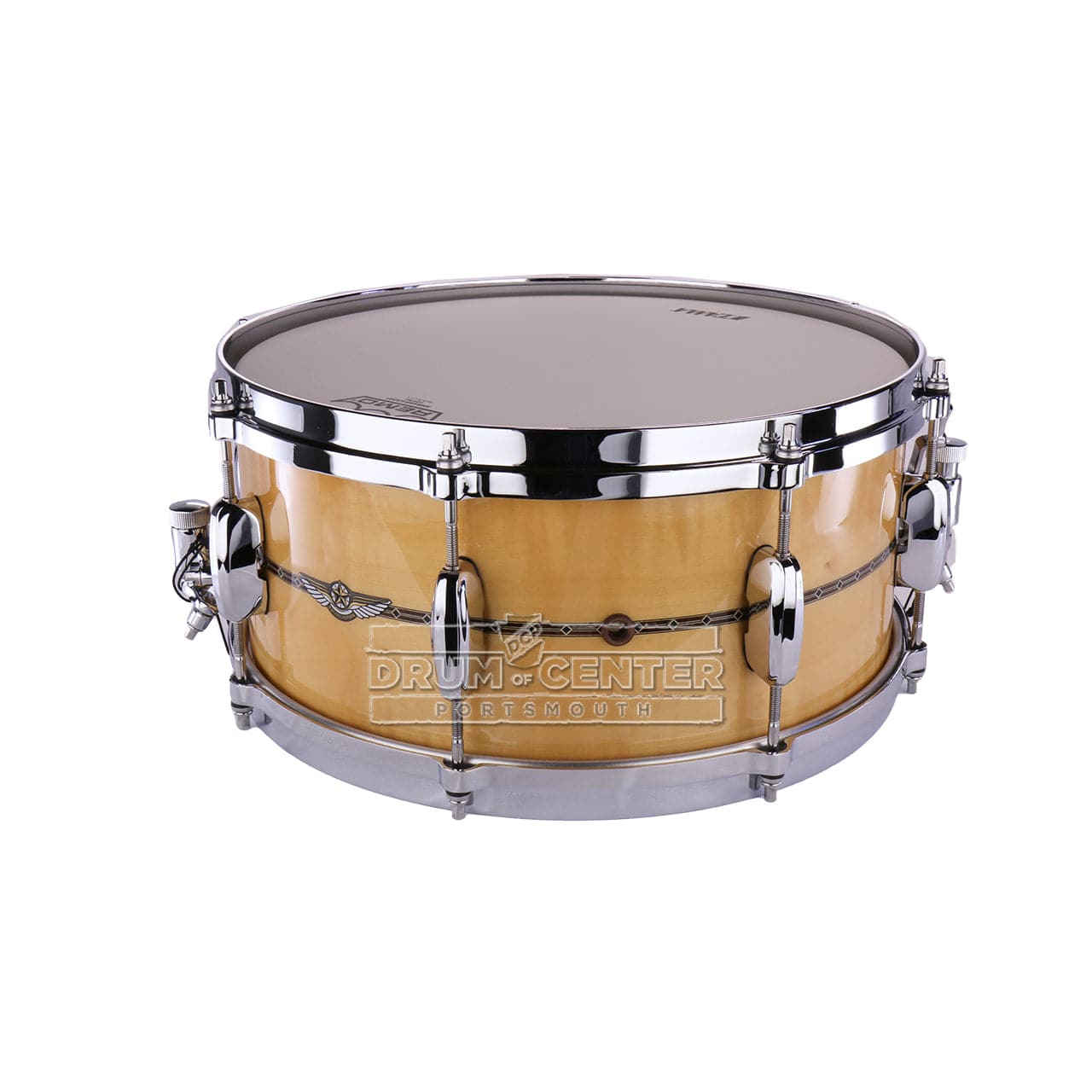 Used Tama Star Maple Snare Drum 14x6.5 Gloss Natural Curly Maple - Drum Center Of Portsmouth
