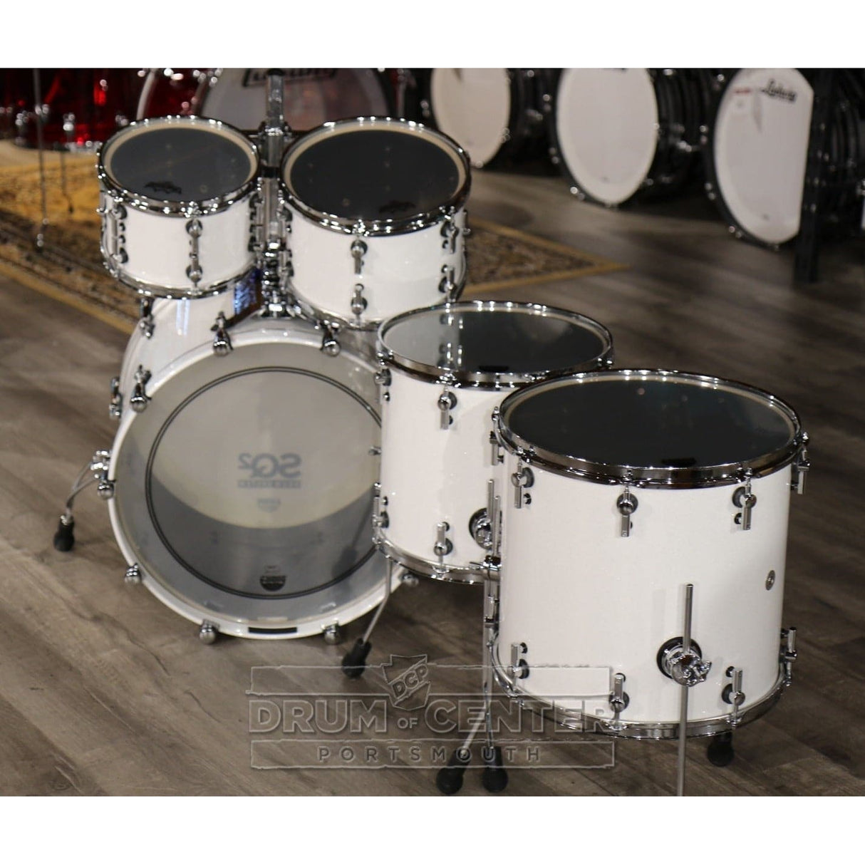 Sonor SQ2 Maple 5pc Drum Set White Sparkle Gloss | 1038591-2