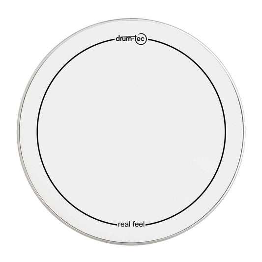 Drum-Tec Mesh Head Real Feel 14" White w/Black Belt - Drum Center Of Portsmouth