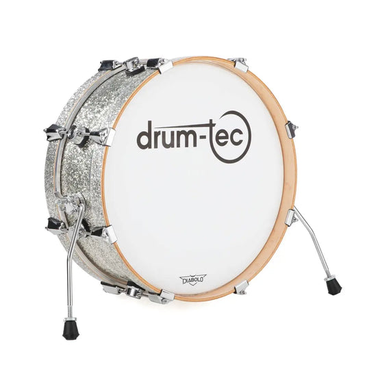 Drum-Tec Diabolo 3 E-Bass Drum 18x6 Silver Sparkle - Drum Center Of Portsmouth