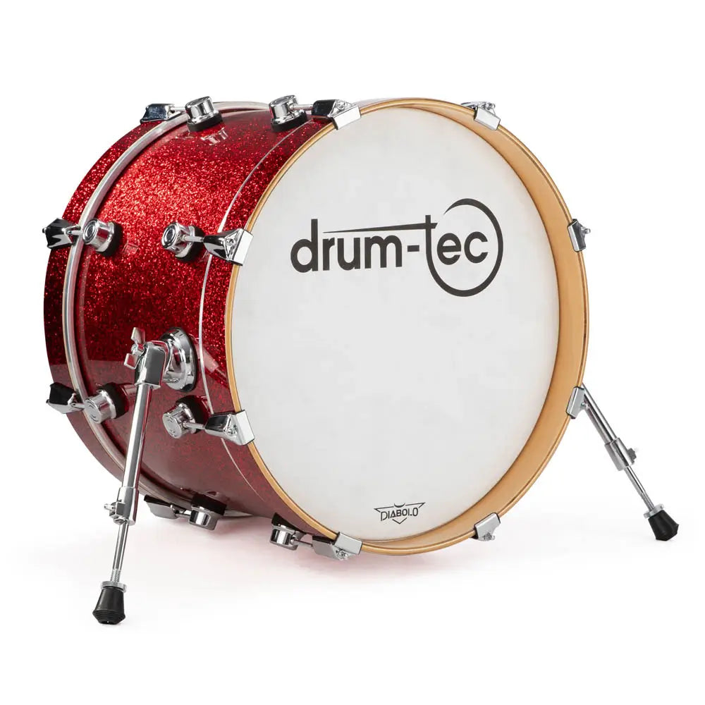 Drum-Tec Diabolo 3 E-Bass Drum 18x12 Red Sparkle - Drum Center Of Portsmouth