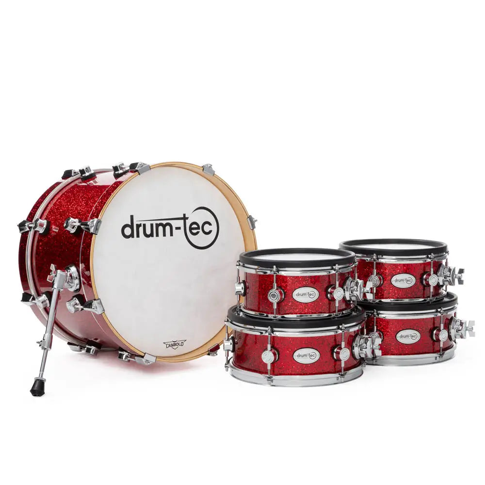 Drum-Tec Diabolo 3 5pc Studio E-Drum Set Red Sparkle - Drum Center Of Portsmouth