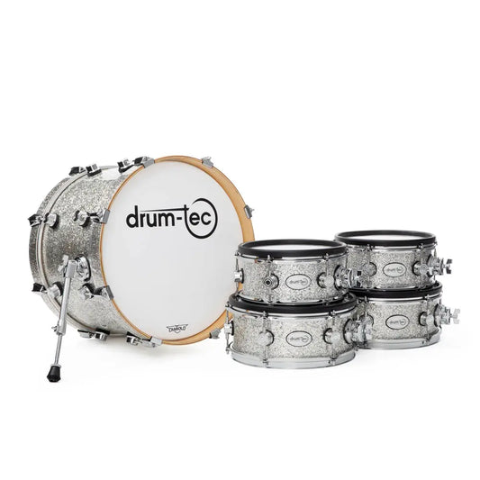 Drum-Tec Diabolo 3 5pc Studio E-Drum Set Silver Sparkle - Drum Center Of Portsmouth
