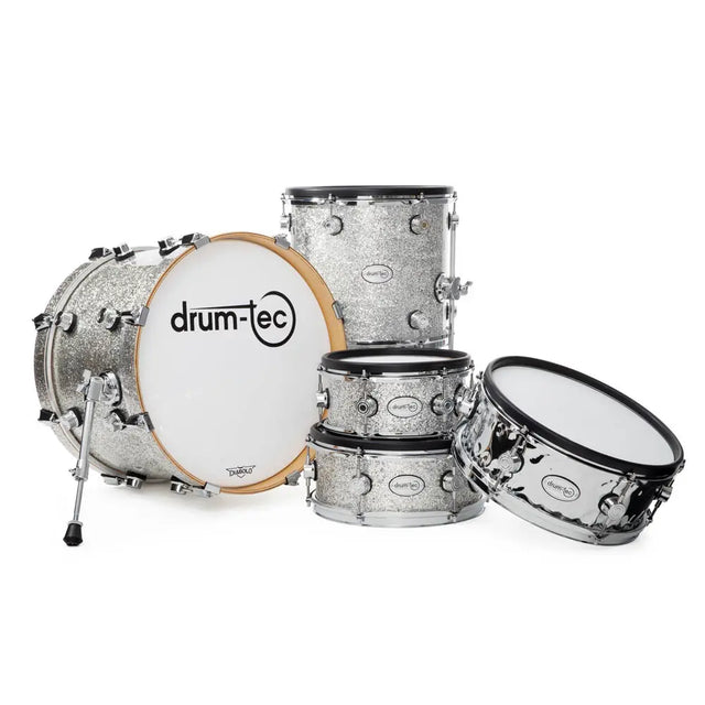 Drum-Tec Diabolo 3 5pc Stage E-Drum Set Silver Sparkle