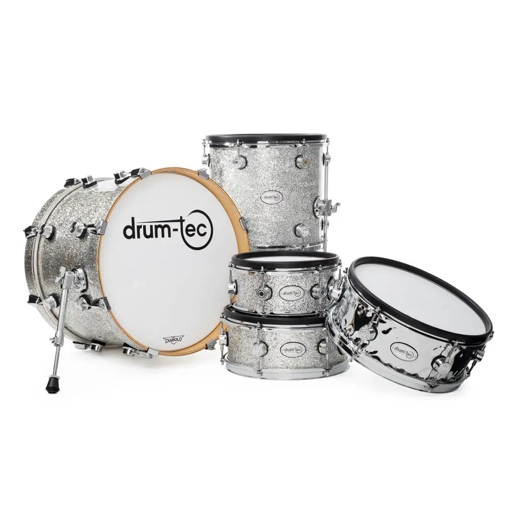 Drum-Tec Diabolo 3 5pc Stage E-Drum Set Silver Sparkle - Drum Center Of Portsmouth