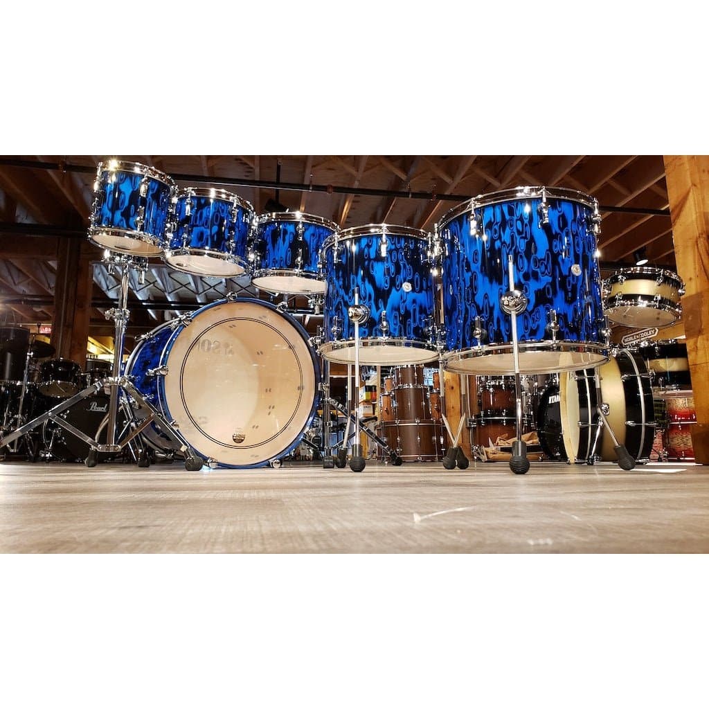 Sonor SQ2 Vintage Maple 6pc 22/8/10/12/14/16 Drum Set - Blue Tribal