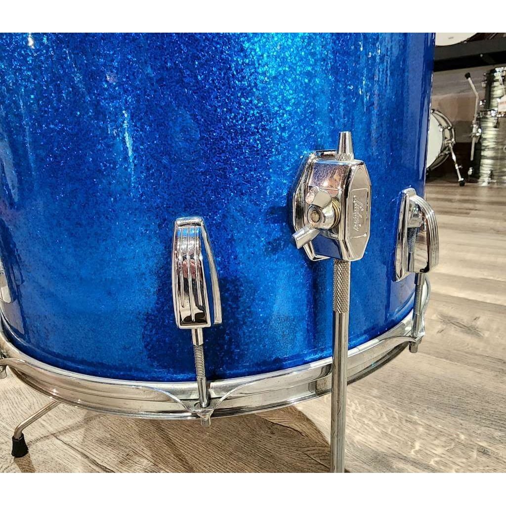 Vintage Ludwig 1960's Super Classic Floor Tom 16x16 - Blue Sparkle