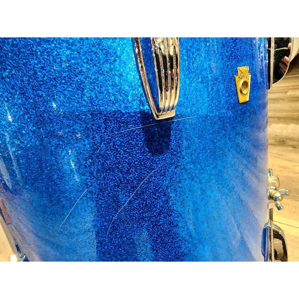 Vintage Ludwig 1960's Super Classic Floor Tom 16x16 - Blue Sparkle