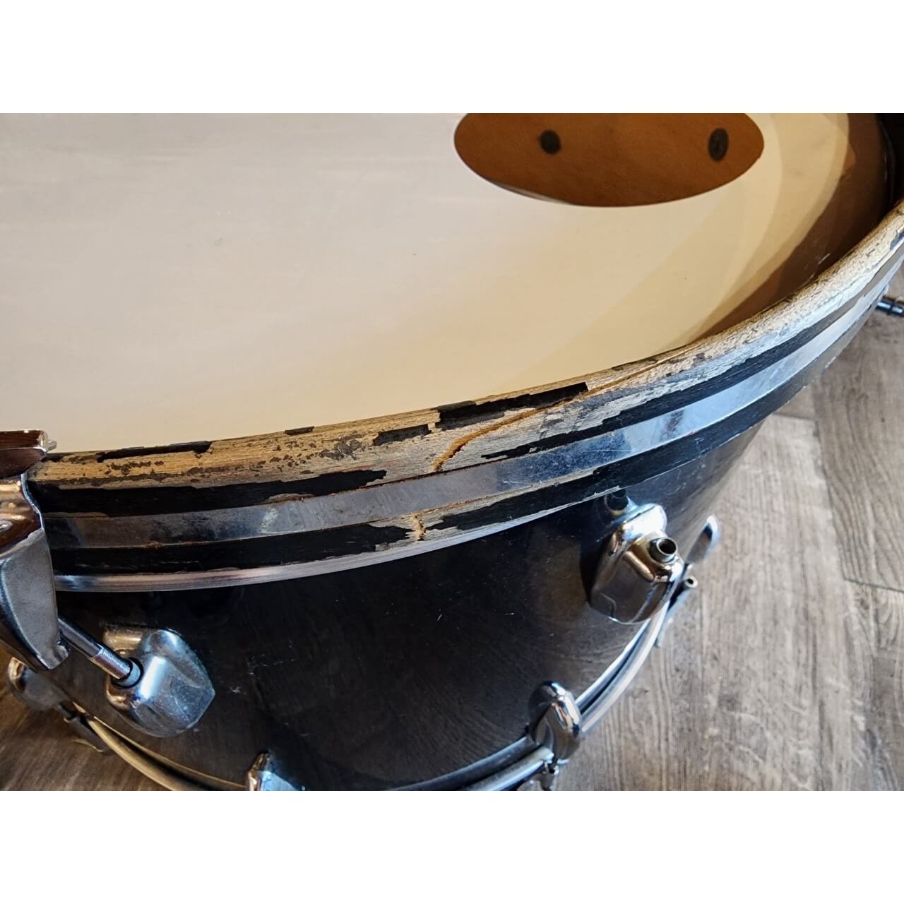 Used Vintage Slingerland 4pc Single-Headed Drum Set - Black