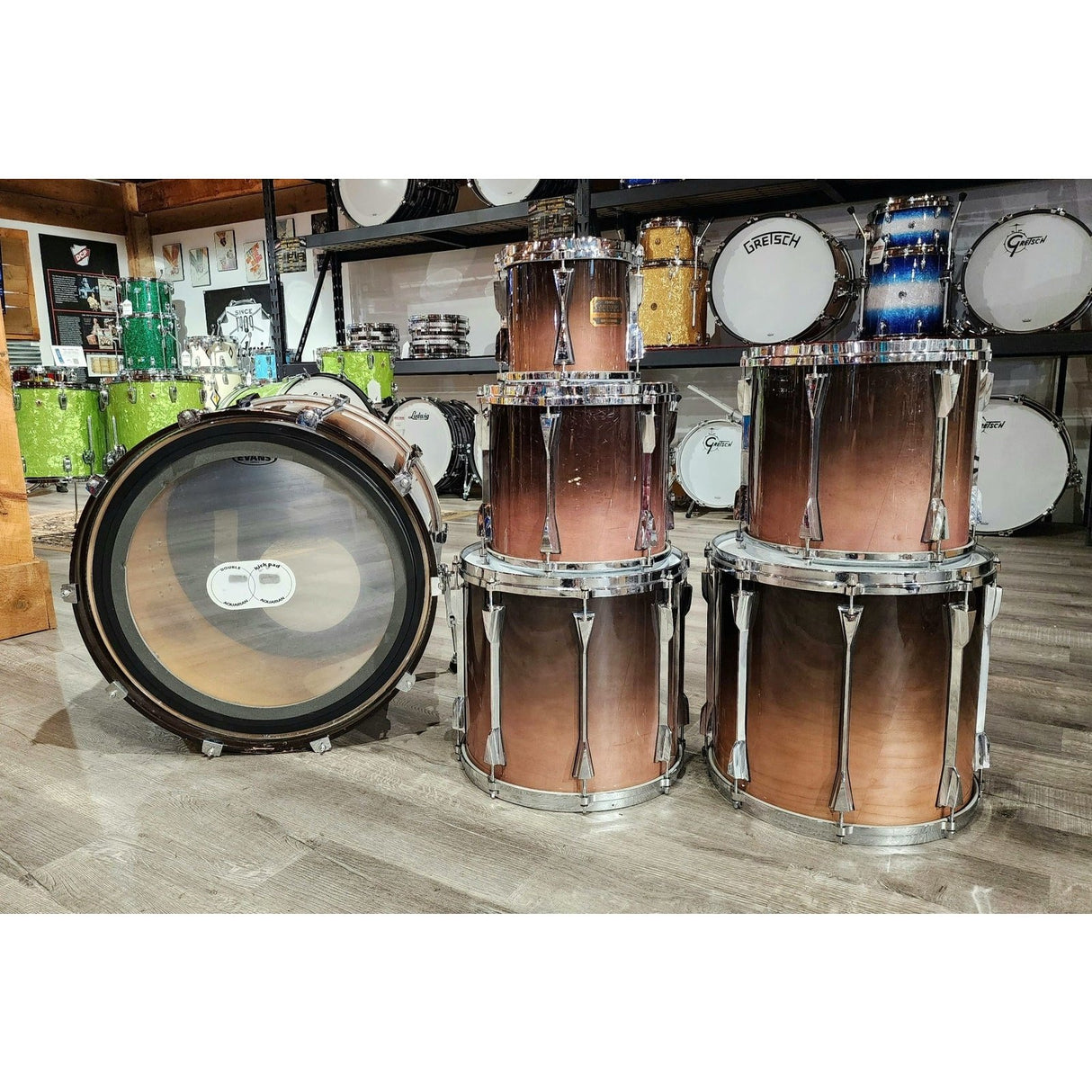 Used Tama Artstar Custom Maple 6pc Drumset Smokey Lavender w/Humes & Burg Enduro Cases