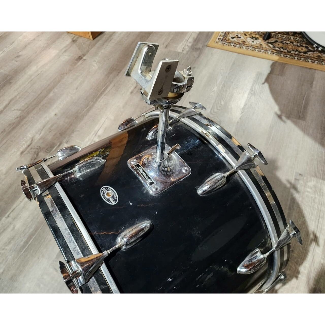 Used Vintage Slingerland 4pc Single-Headed Drum Set - Black