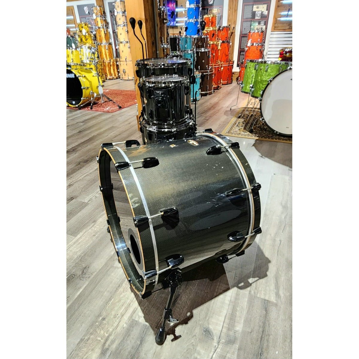 Used Pearl Masterworks 6pc Carbon Ply Drum Set