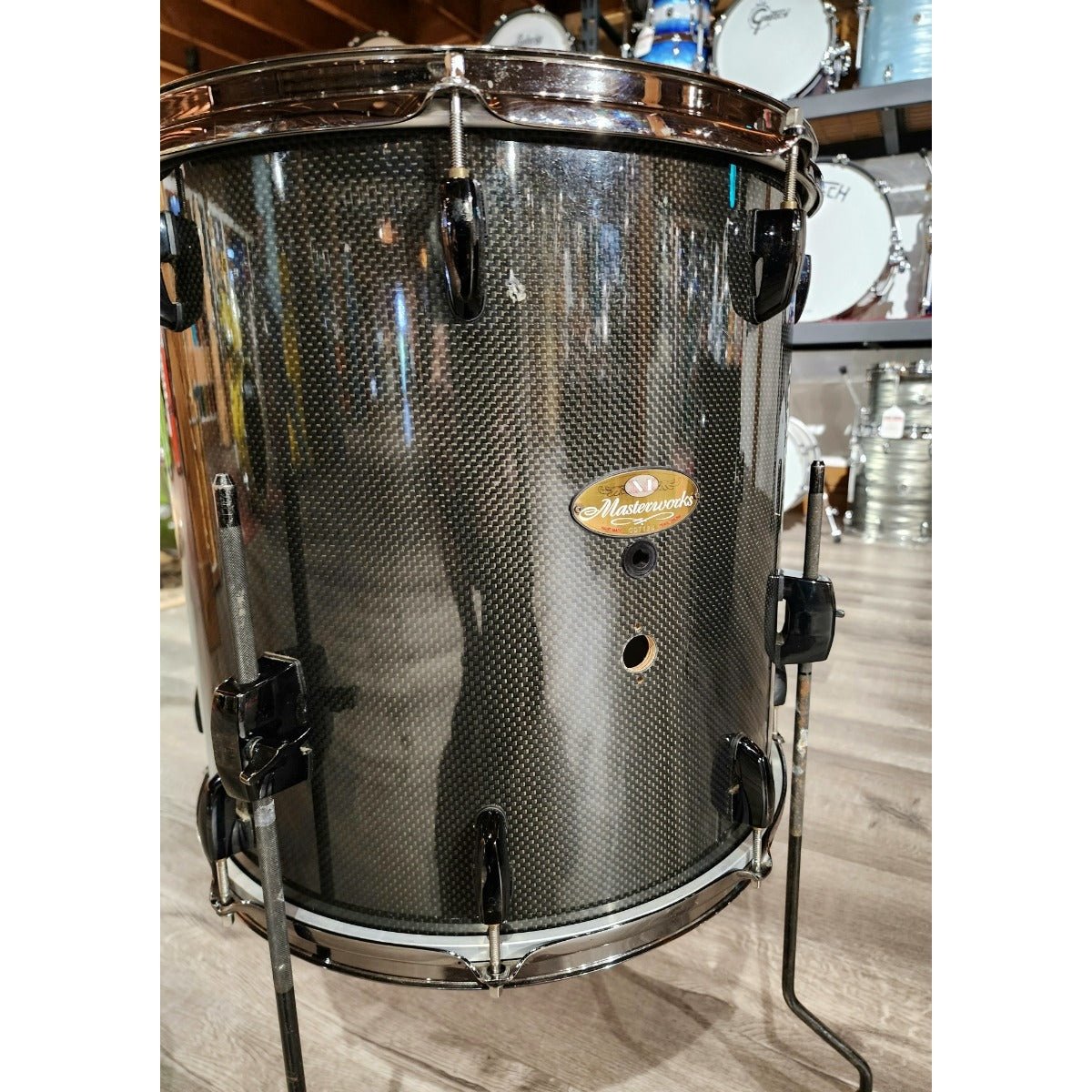 Used Pearl Masterworks 6pc Carbon Ply Drum Set