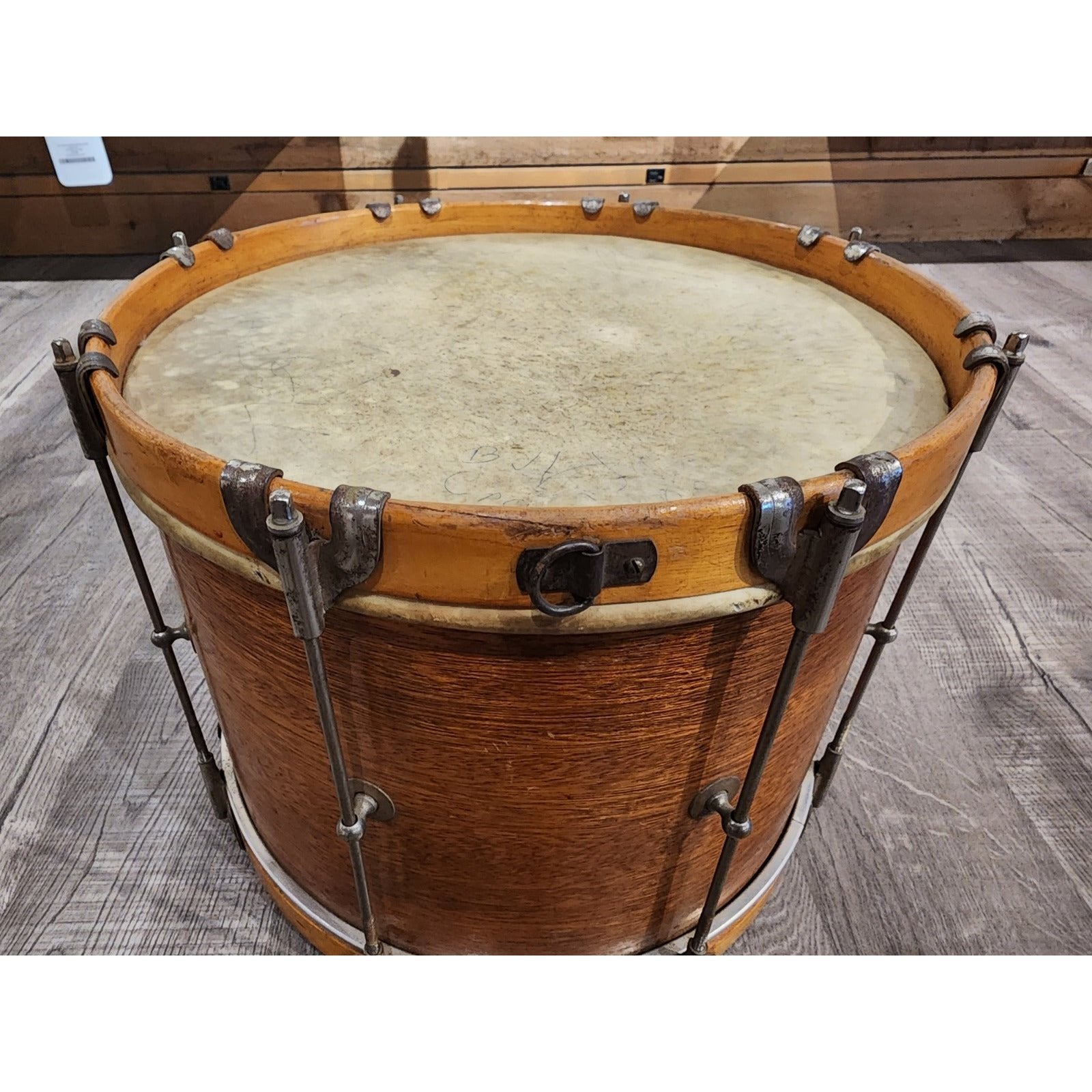 Used Vintage Joseph Rogers Jr. & Son Field Drum 14x10 w/Canvas Bag