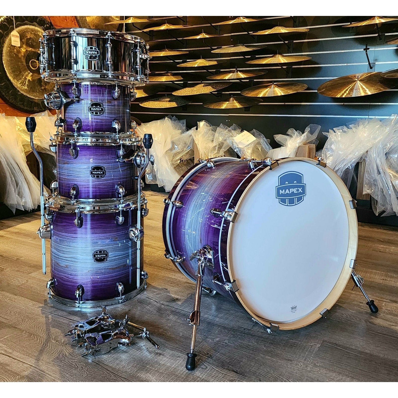 Used Mapex Armory 5pc Drum Set Night Sky Burst