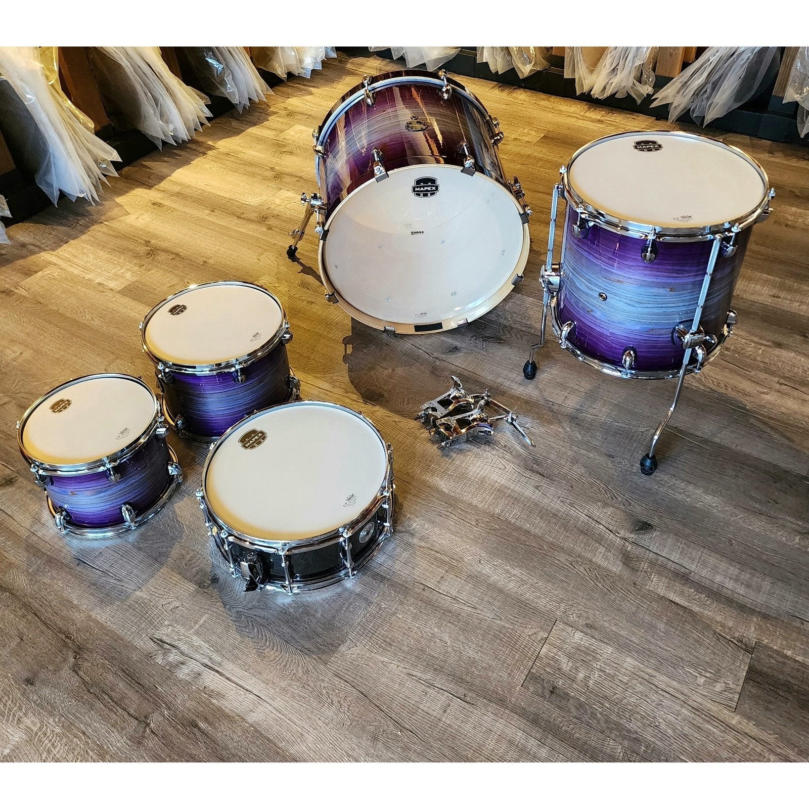 Used Mapex Armory 5pc Drum Set Night Sky Burst