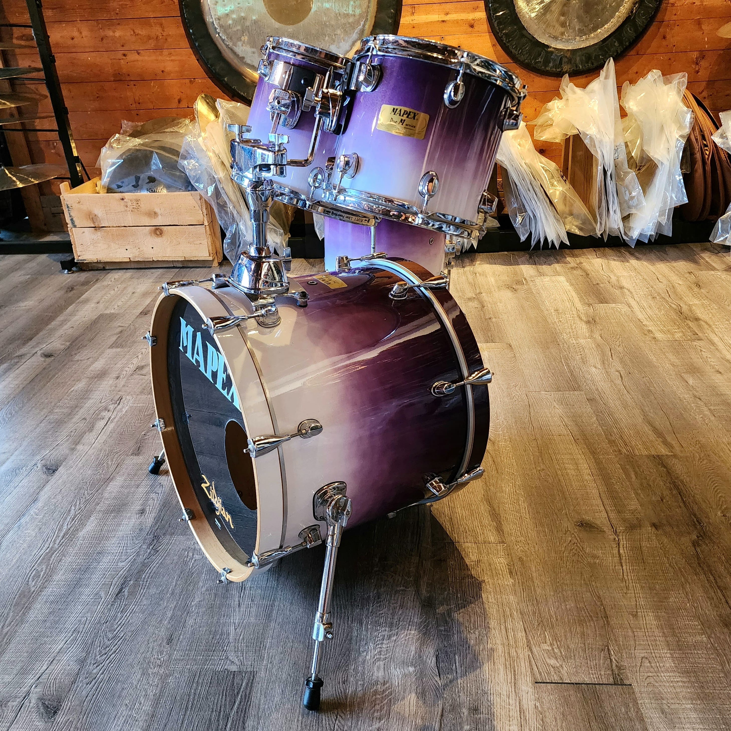 Used Mapex Pro M 4pc Drum Set Purple Ice Fade