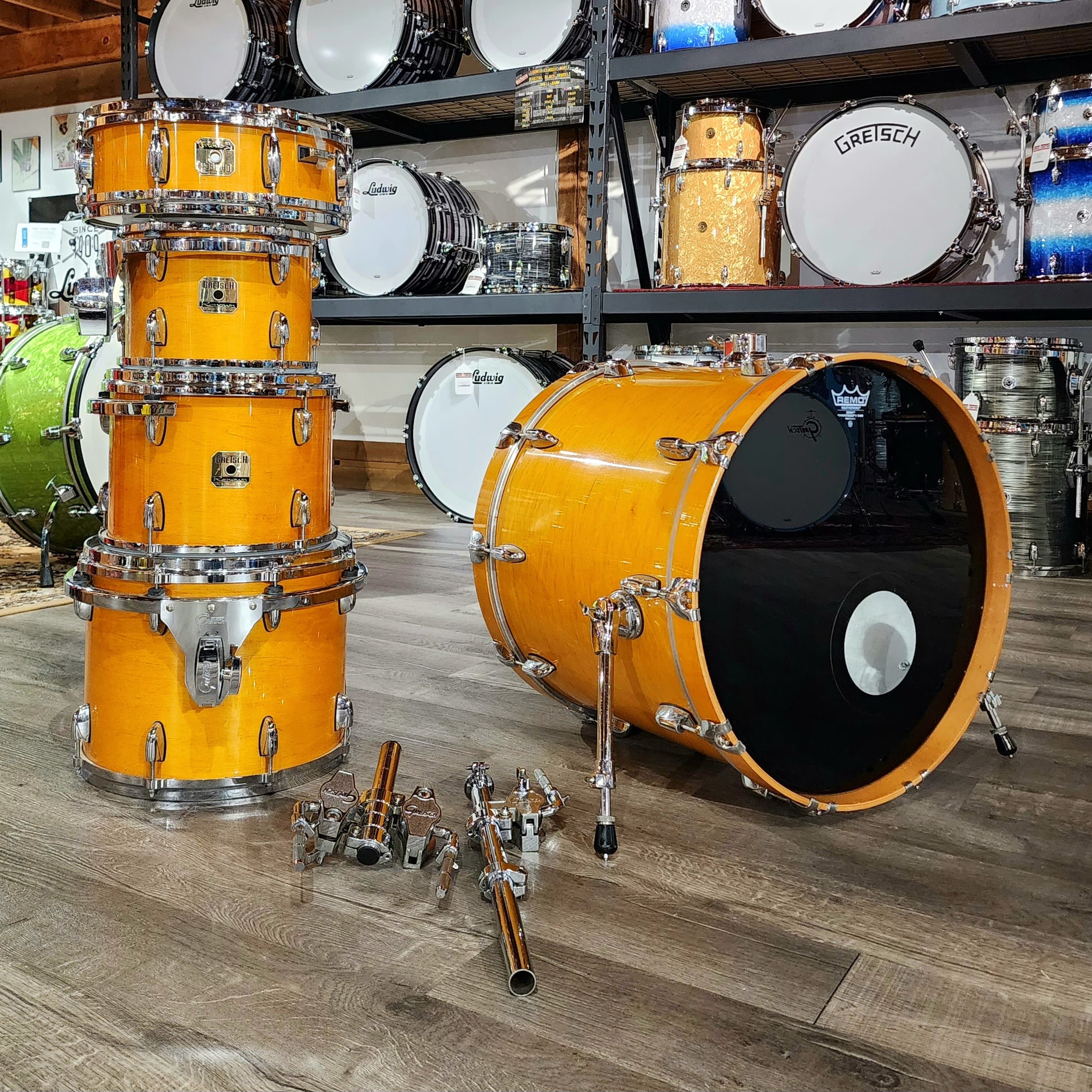 Used Gretsch Renown Maple 5pc Drum Set Natural Gloss