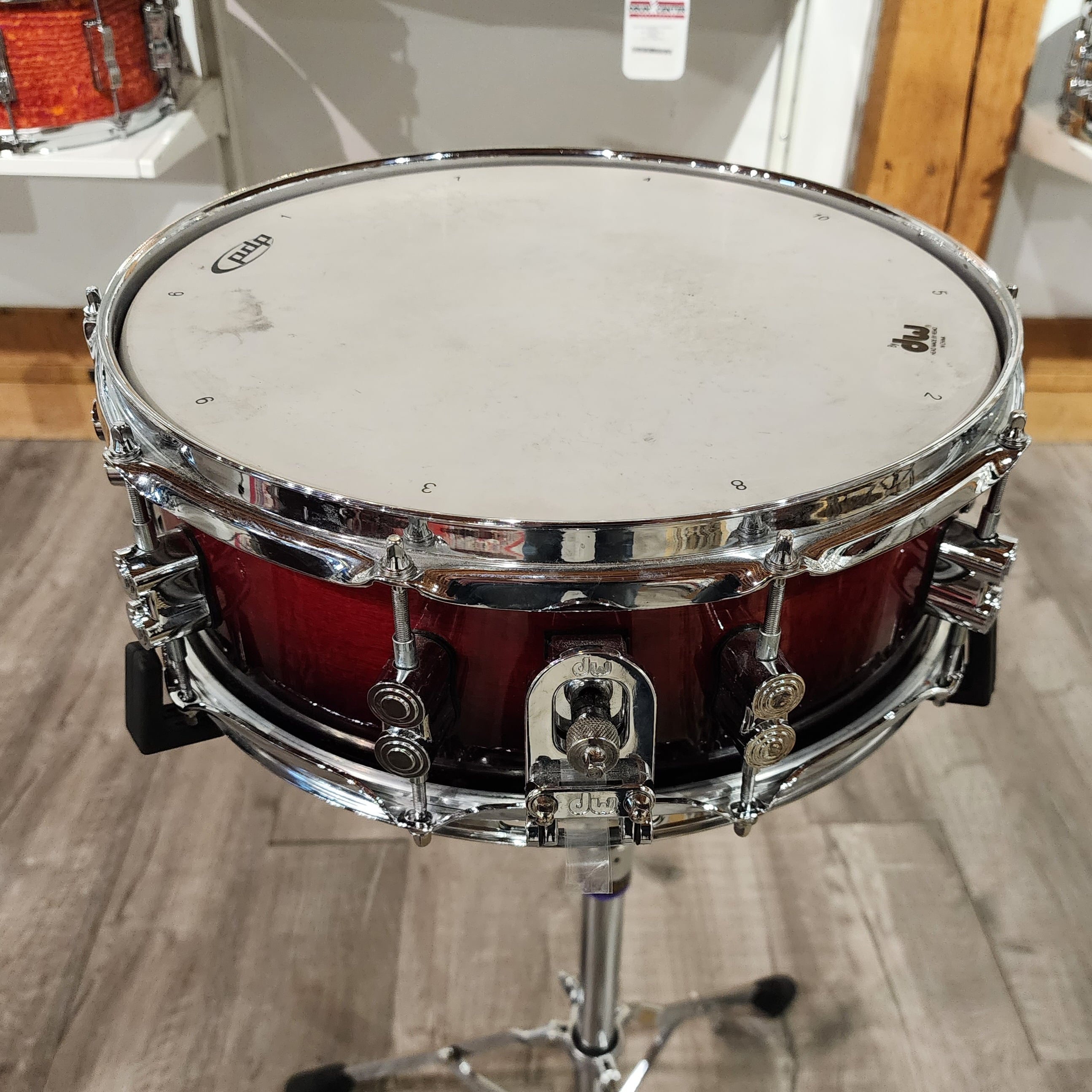Used PDP Concept Birch Snare Drum 14x5.5 Red Burst