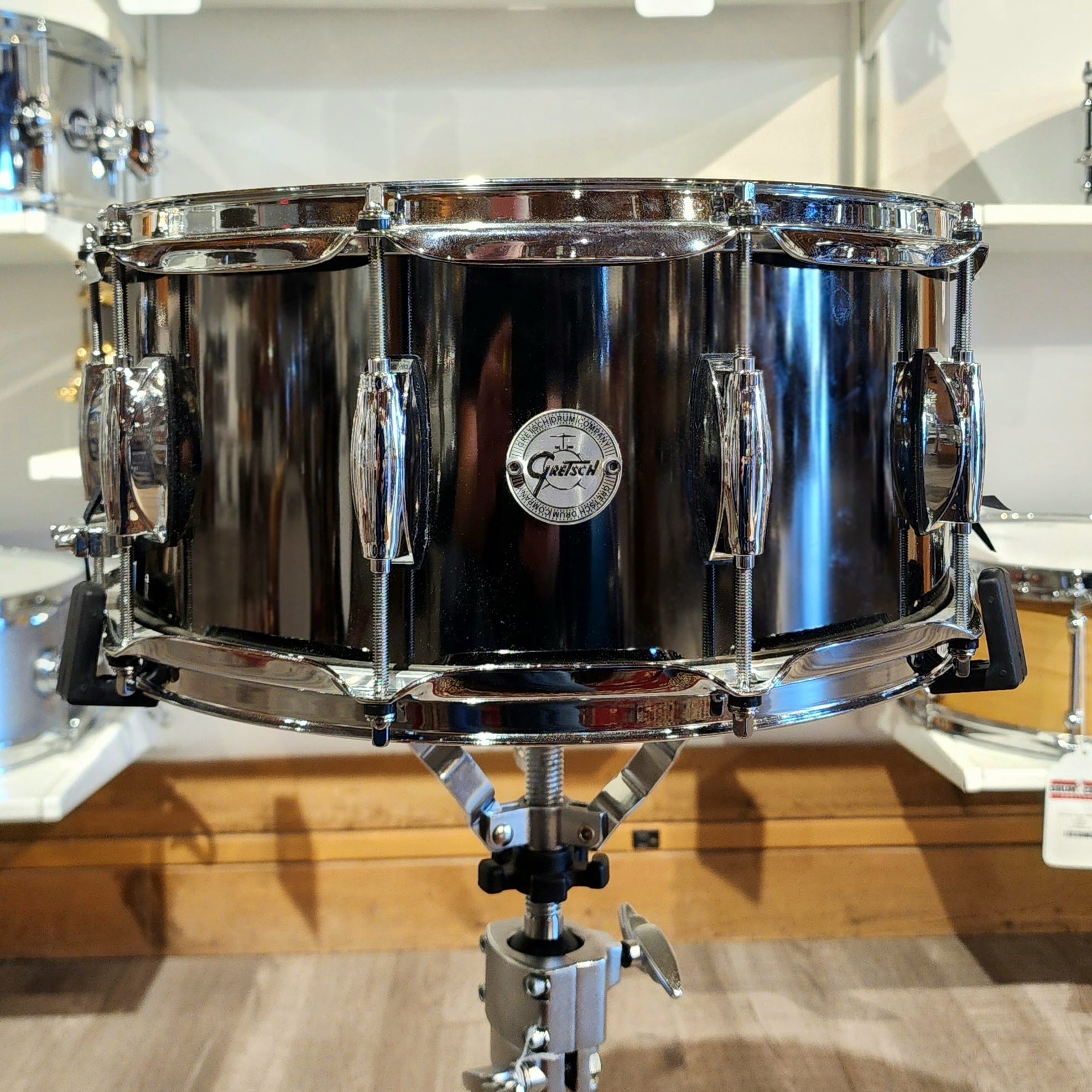 Used Gretsch Full Range Snare Drum 14x6.5 Black Nickel Over Steel