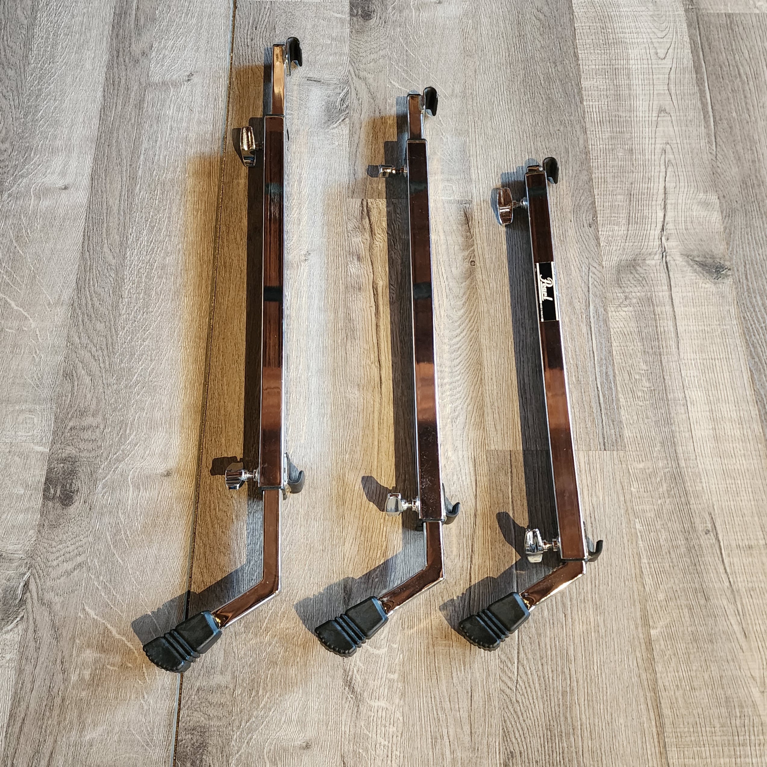 Used Pearl Multi Fit Bass Legs Chrome Set of 3