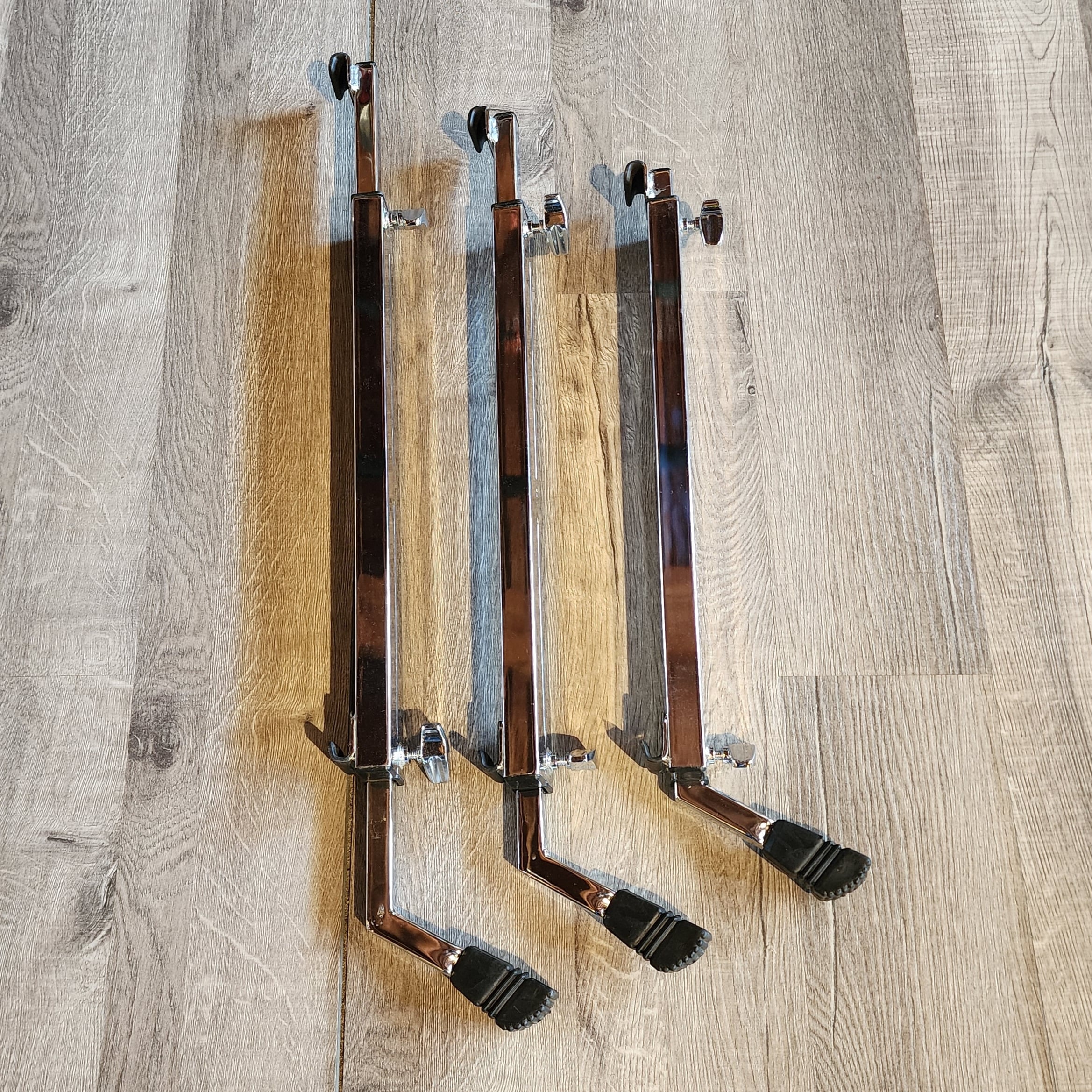 Used Pearl Multi Fit Bass Legs Chrome Set of 3