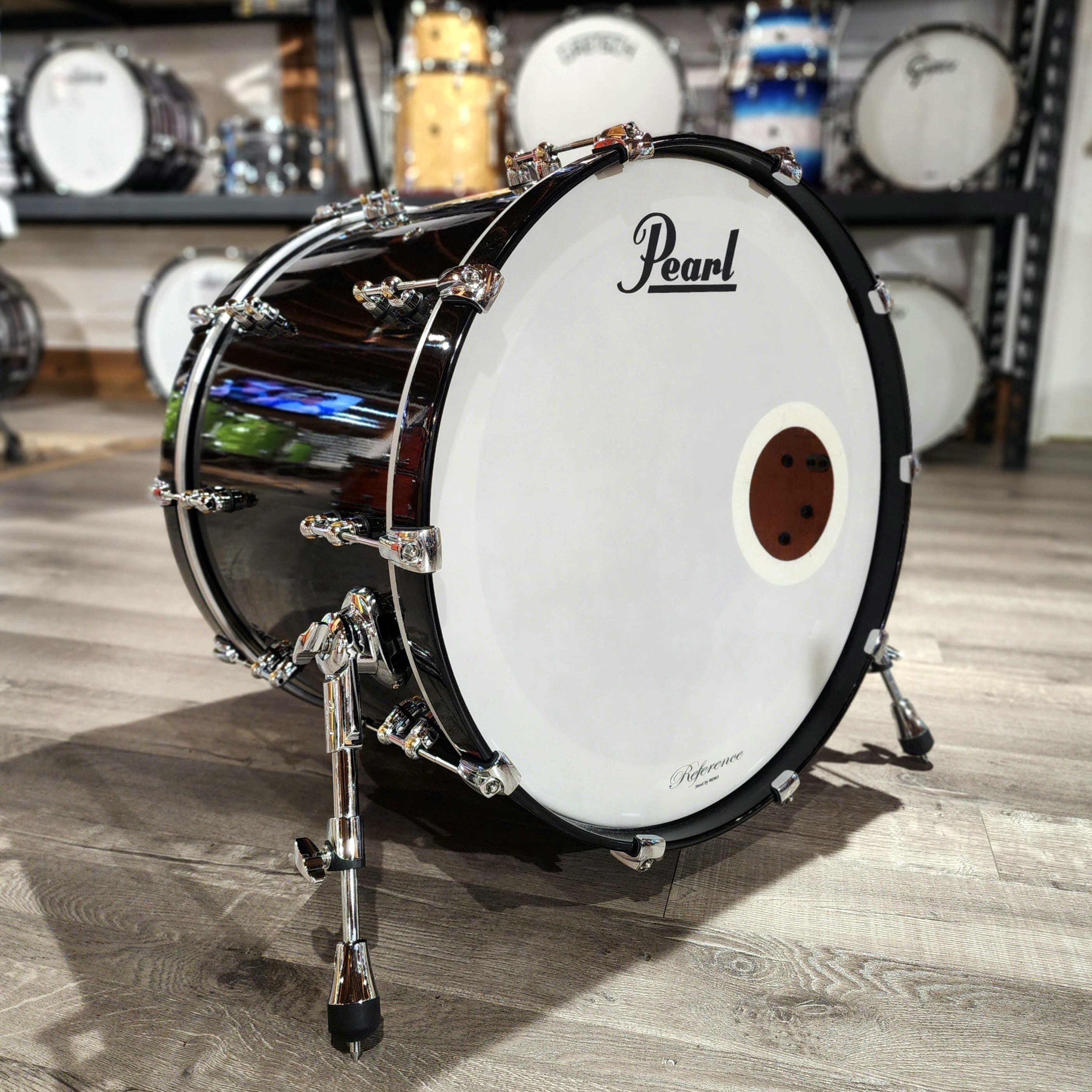 Used Pearl Reference Pure Bass Drum 24x18 Piano Black | Drum