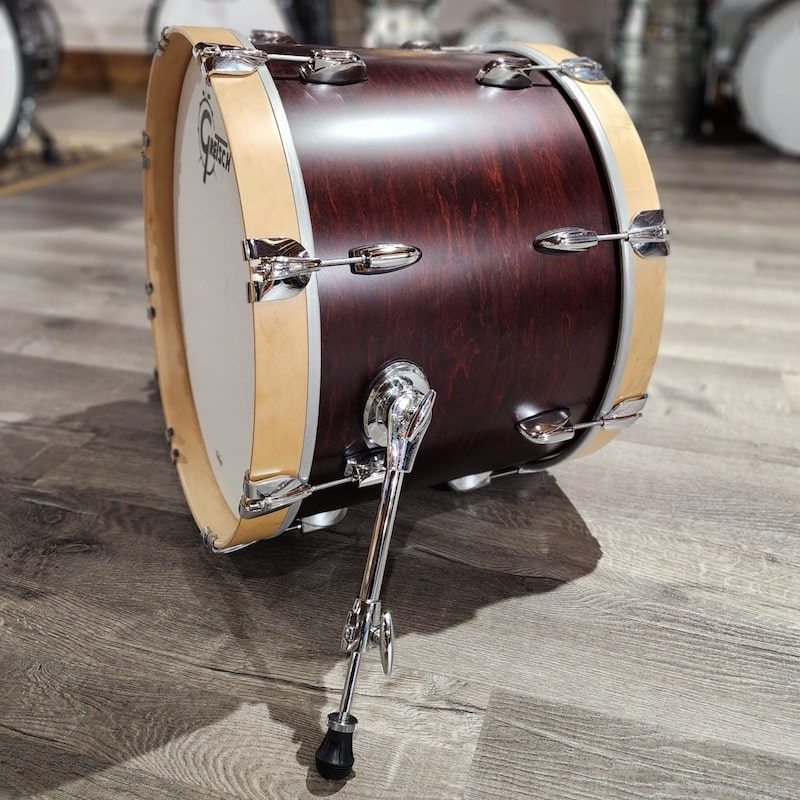 Used Gretsch Brooklyn Bass Drum 20x14 Satin Cherry Stain - Drum Center Of Portsmouth