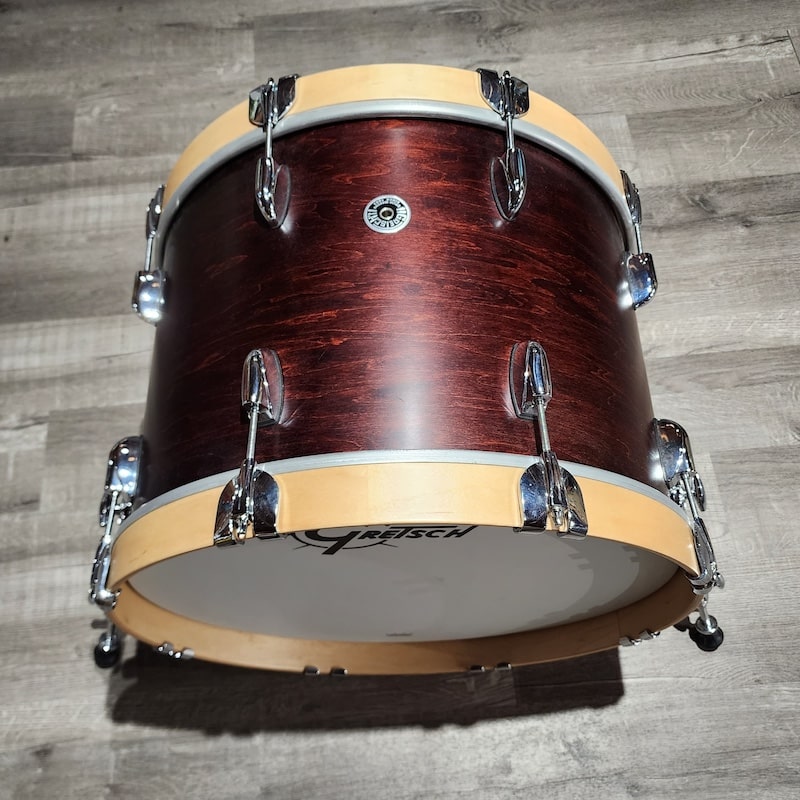 Used Gretsch Brooklyn Bass Drum 20x14 Satin Cherry Stain - Drum Center Of Portsmouth