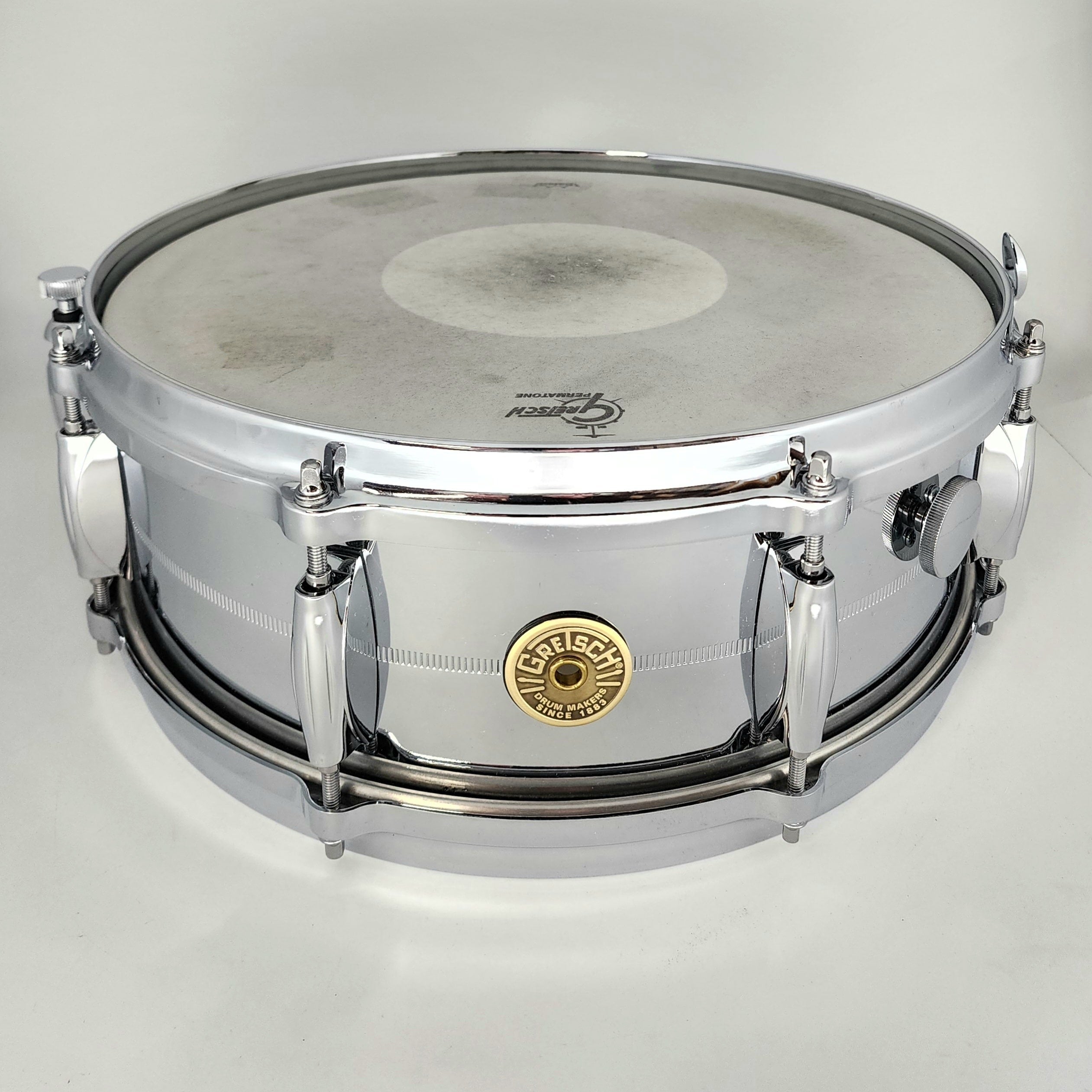 Used Gretsch USA Custom Chrome Over Brass 14x5 w/Internal Muffler