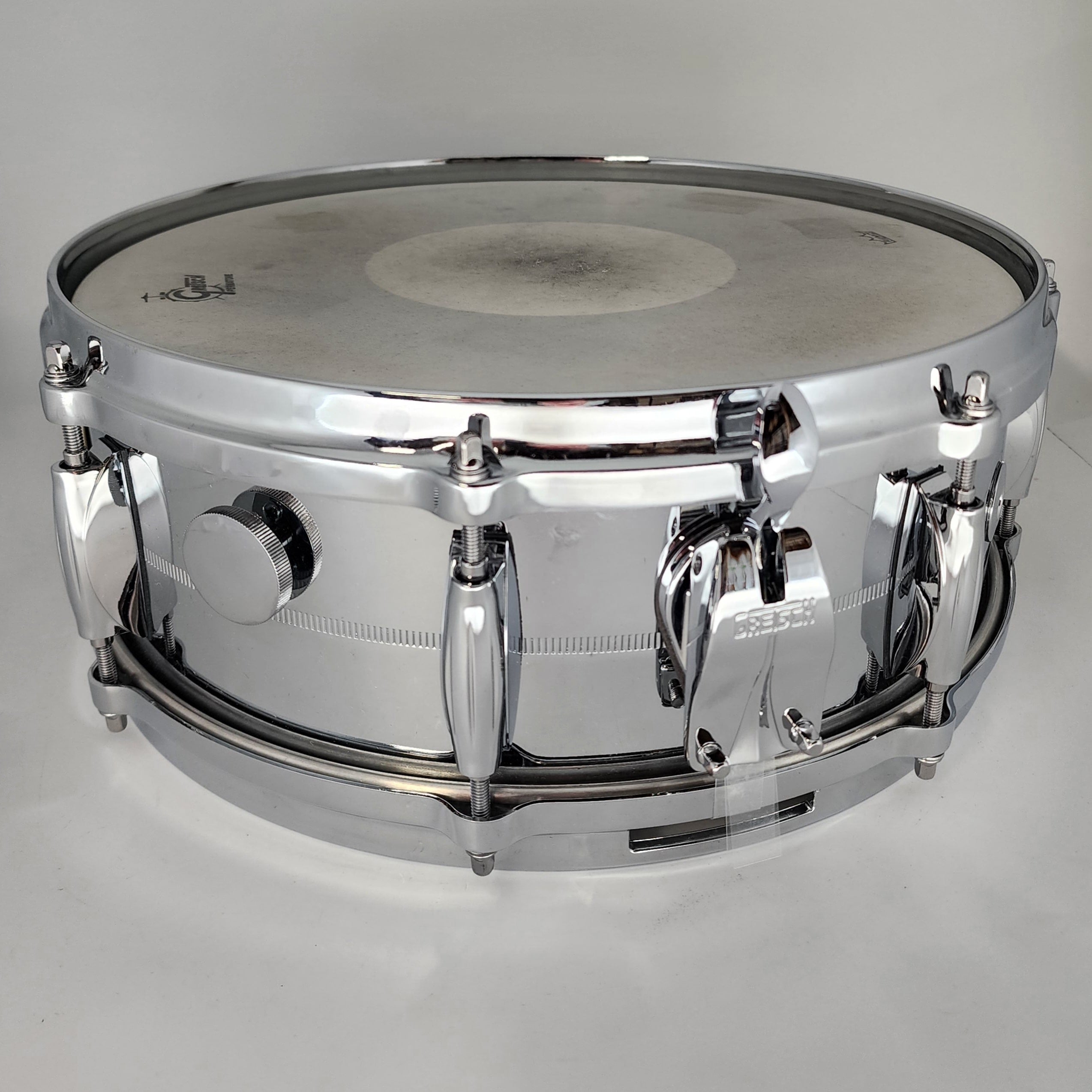 Used Gretsch USA Custom Chrome Over Brass 14x5 w/Internal Muffler