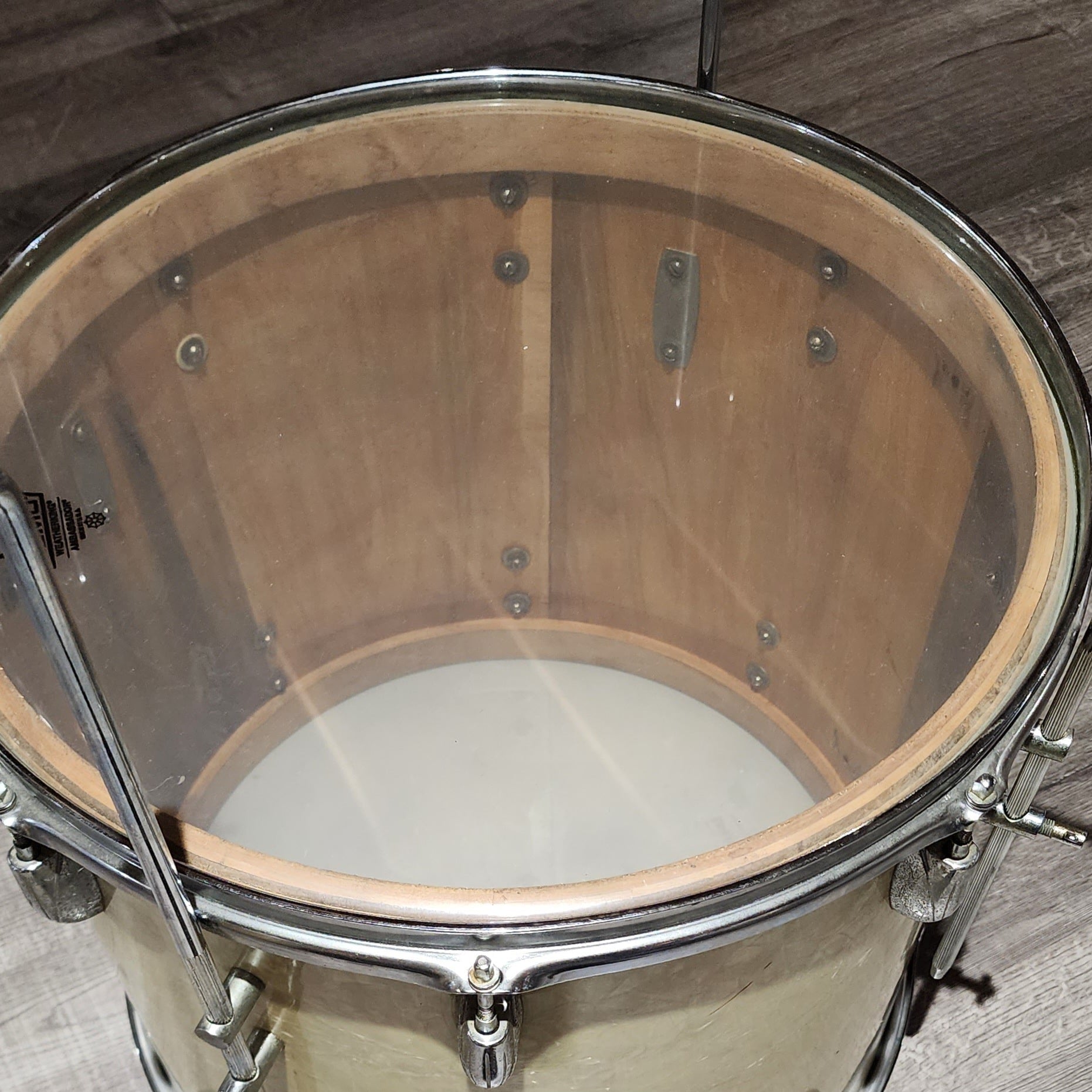 Used Vintage Gretsch Floor Tom 18x16 White Marine Pearl