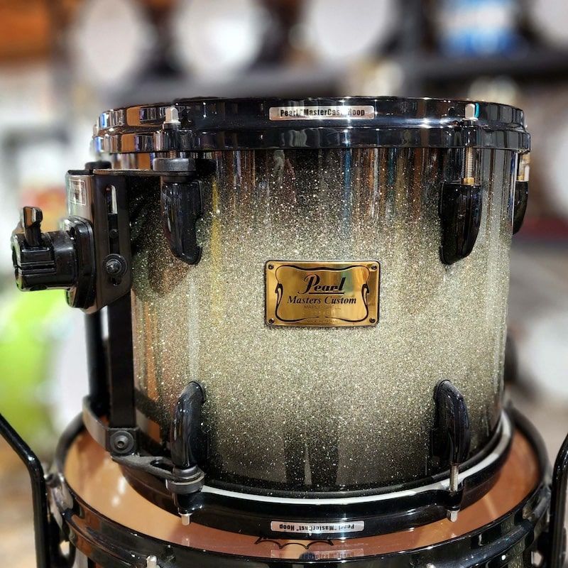 Used Pearl Masters Custom MaplemmX 4pc Drum Set Diamond Burst w/Black HW - Drum Center Of Portsmouth